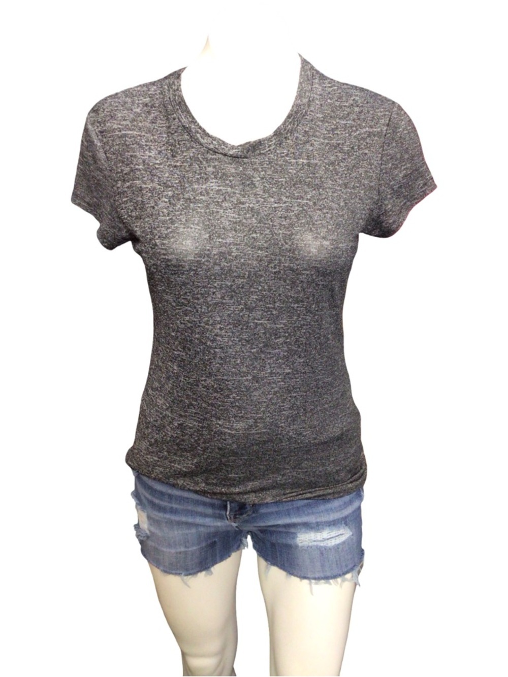 rag & bone Heathered Charcoal Short Sleeve Tee size small